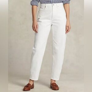 Polo Ralph Lauren Curved Tapered Jeans in Crocus Was/White Size 28 NEW w/Tag